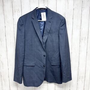 Cedar Wood State Jacket Men Sz 42L Navy Single Breasted Two Button Blazer Pocket